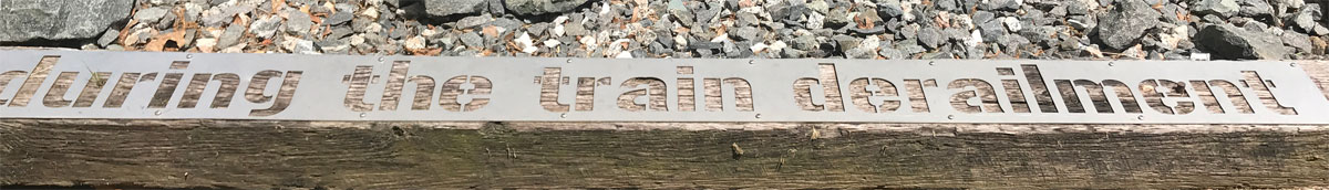 sign - the train derailment